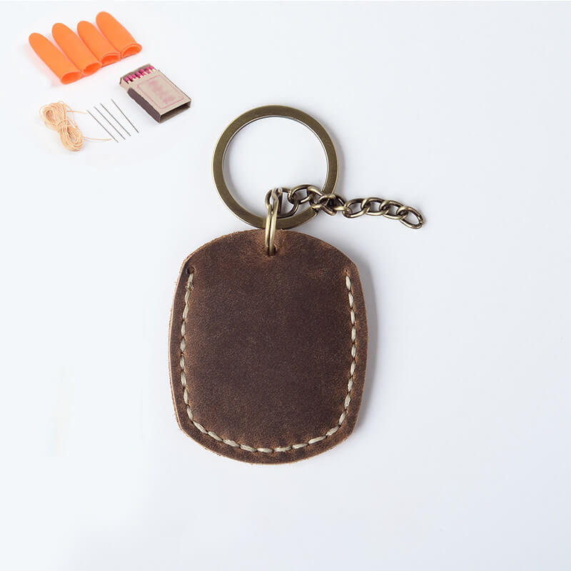 Mini Key & Card Case Crazy Horse Leather DIY Kit – Babylon Leather - Babylon LeatherBabylon LeatherCY14-Brown