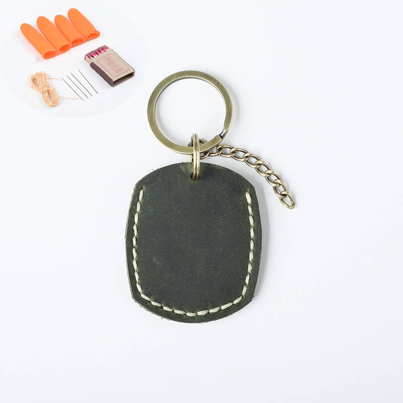 Mini Key & Card Case Crazy Horse Leather DIY Kit – Babylon Leather - Babylon LeatherBabylon LeatherCY14-Green
