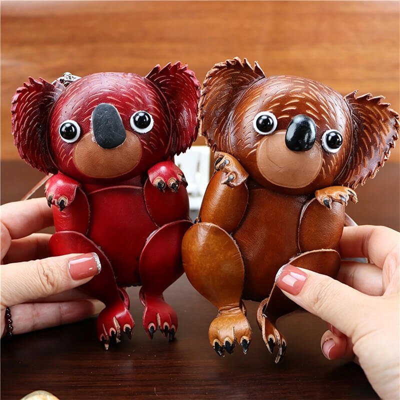 Mini Koala - Shaped Leather Coin Purse – Babylon Leather - Babylon LeatherBabylon LeatherLLZ122-Brown