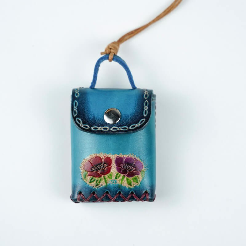 Mini Leather Bag Decorative Charm – Babylon Leather - Babylon LeatherBabylon LeatherLL77-Blue