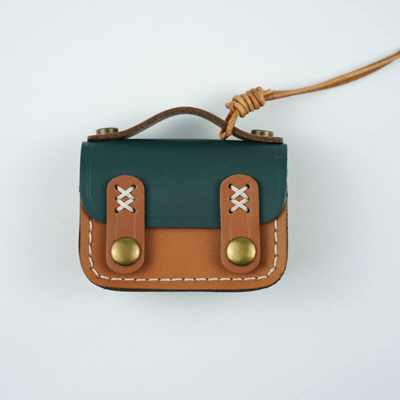 Mini Leather Cambridge Bag Charm – Babylon Leather - Babylon LeatherBabylon LeatherLL75-Green