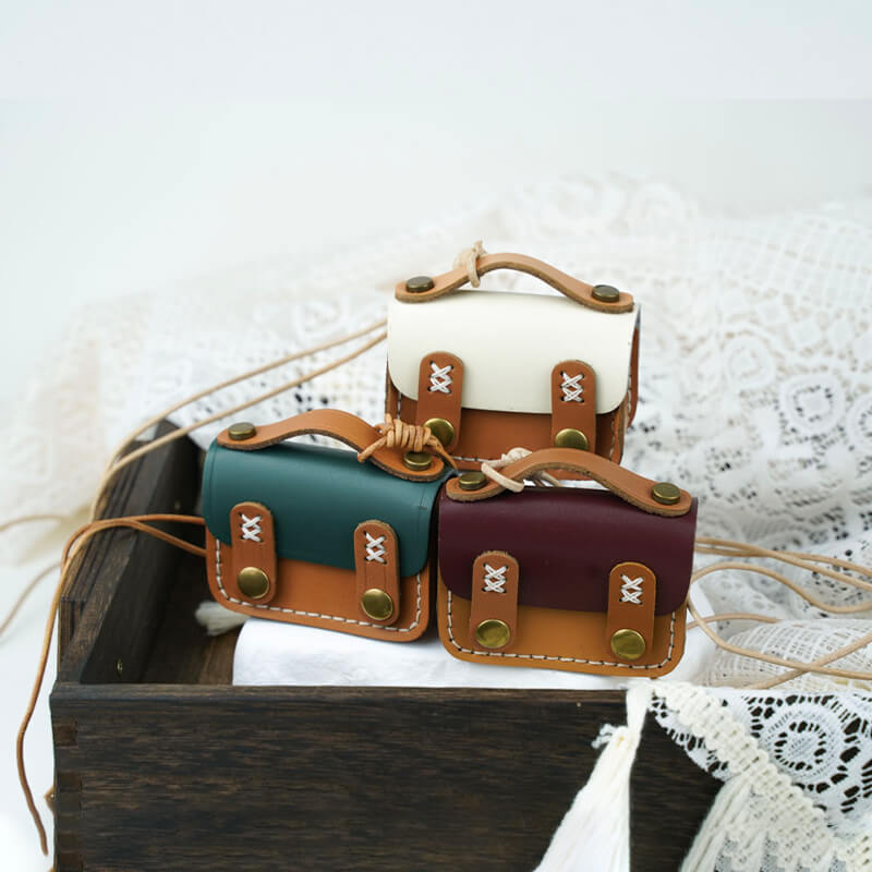 Mini Leather Cambridge Bag Charm – Babylon Leather - Babylon LeatherBabylon LeatherLL75-White