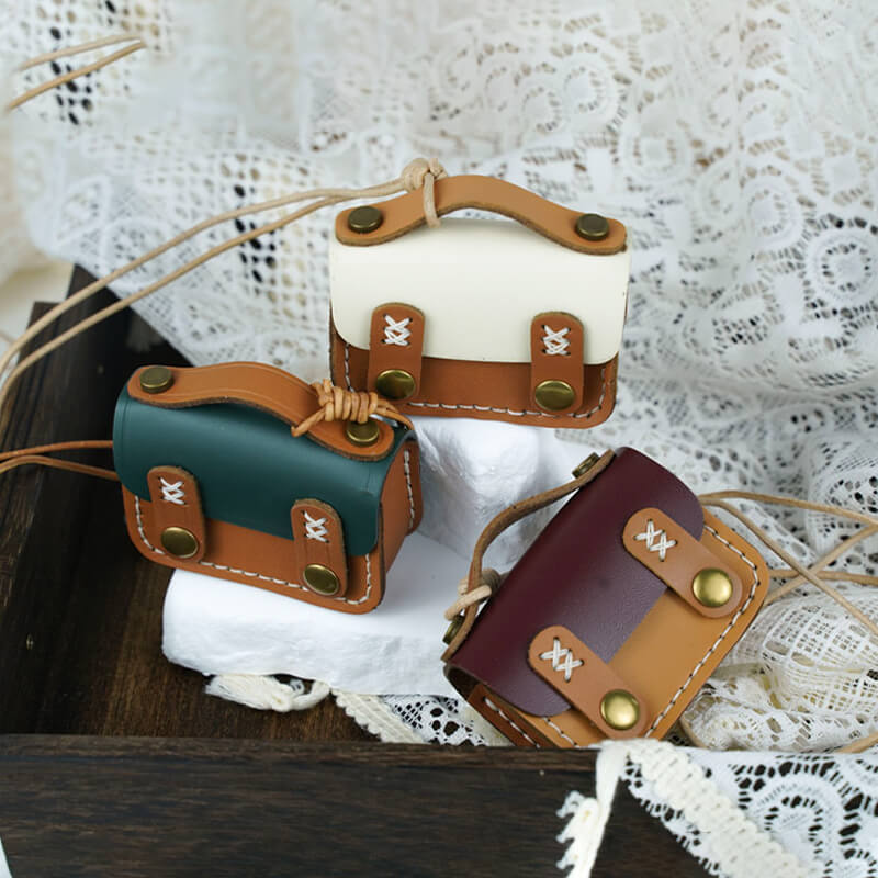 Mini Leather Cambridge Bag Charm – Babylon Leather - Babylon LeatherBabylon LeatherLL75-White