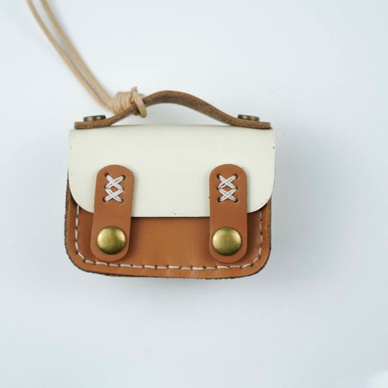Mini Leather Cambridge Bag Charm – Babylon Leather - Babylon LeatherBabylon LeatherLL75-White