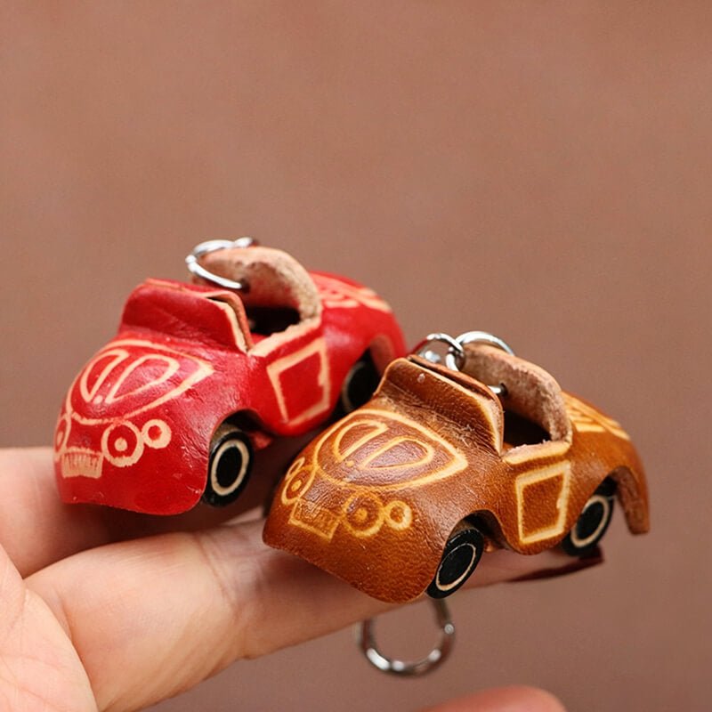 Mini Mini Car Leather Bag Charm – Babylon Leather - Babylon LeatherBabylon LeatherLLZ64-Brown
