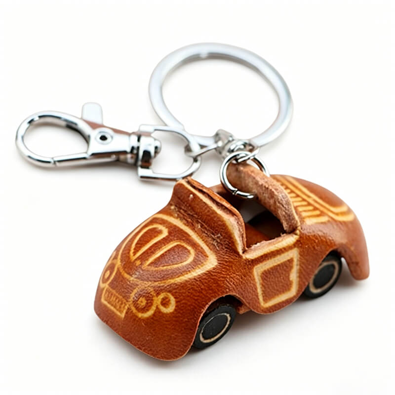 Mini Mini Car Leather Bag Charm – Babylon Leather - Babylon LeatherBabylon LeatherLLZ64-Brown
