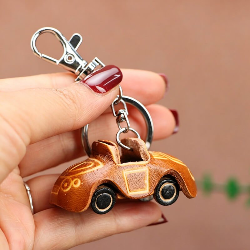Mini Mini Car Leather Bag Charm – Babylon Leather - Babylon LeatherBabylon LeatherLLZ64-Brown