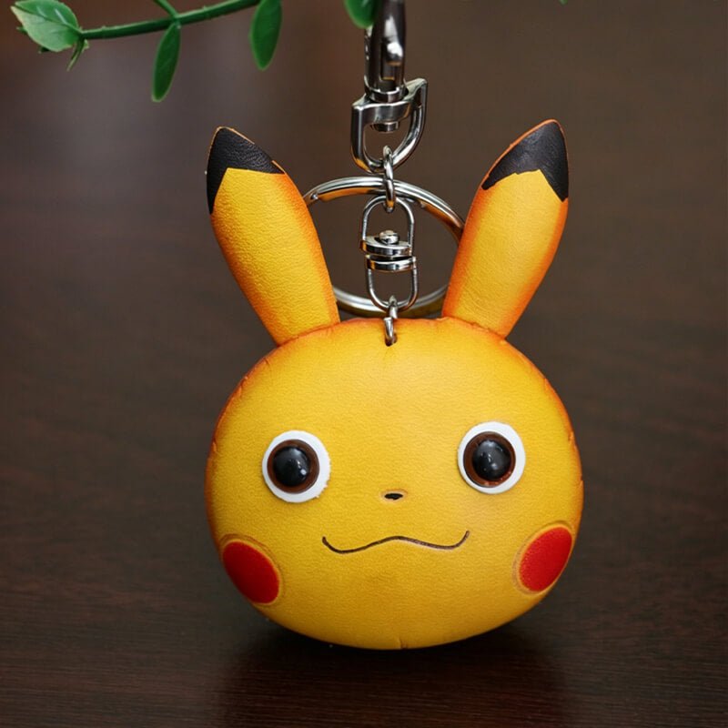 Mini Pikachu Style Bear Leather Bag Charm – Babylon Leather - Babylon LeatherBabylon LeatherLLZ66-Yellow