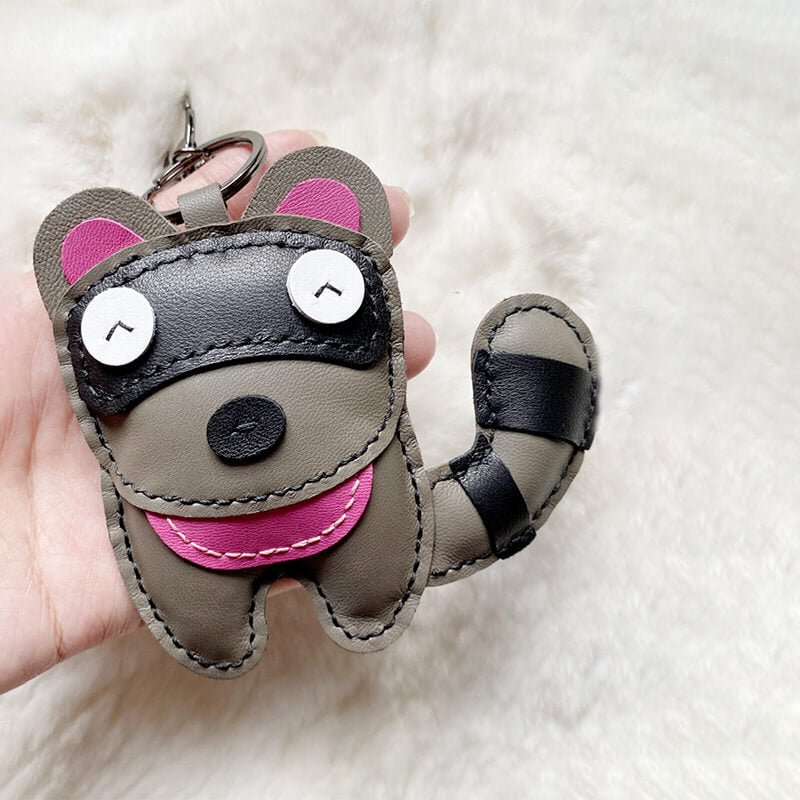Mini Raccoon - Shaped Keychain DIY Kit – Babylon Leather - Babylon LeatherBabylon LeatherSG21-Grey