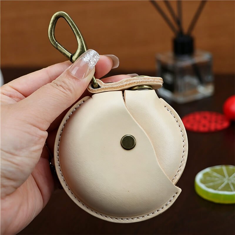 Mini Round Bag Vegetable - Tanned Cowhide Leather Charm – Babylon Leather - Babylon LeatherBabylon LeatherLLZ03-Original