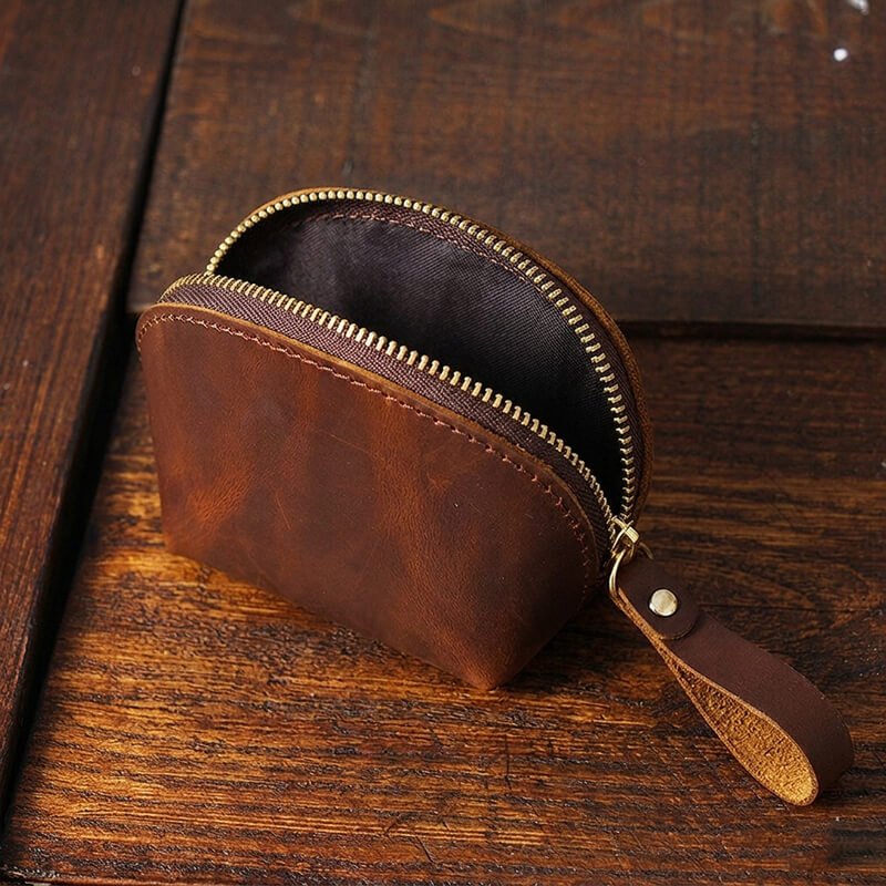 Mini Snap Coin Purse – Babylon Leather - Babylon LeatherBabylon LeatherAN68-Brown