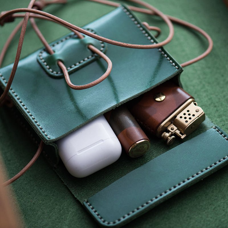 Mini Square Bag DIY Leathercraft Making Kit – Babylon Leather - Babylon LeatherBabylon LeatherLZ40 - Green - Veg Tanned Cowhide