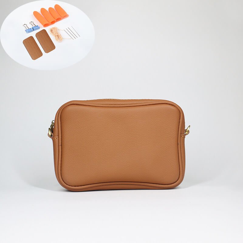 Mini Square Phone Crossbody Bag Leather DIY Kit – Babylon Leather - Babylon LeatherBabylon LeatherCY09-Caramel