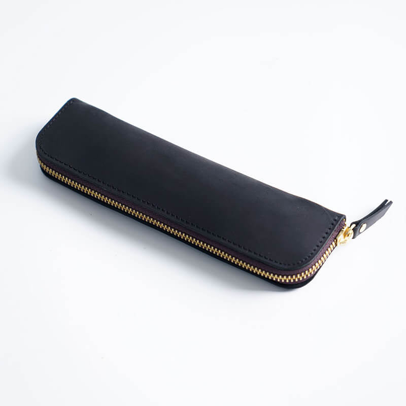 Mini Zip Leather Pen Case – Babylon Leather - Babylon LeatherBabylon LeatherAN31-Black