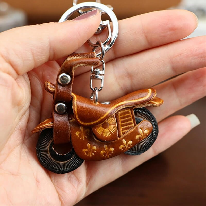 Motorcycle Leather Bag Charm – Babylon Leather - Babylon LeatherBabylon LeatherLLZ02-1-Brown