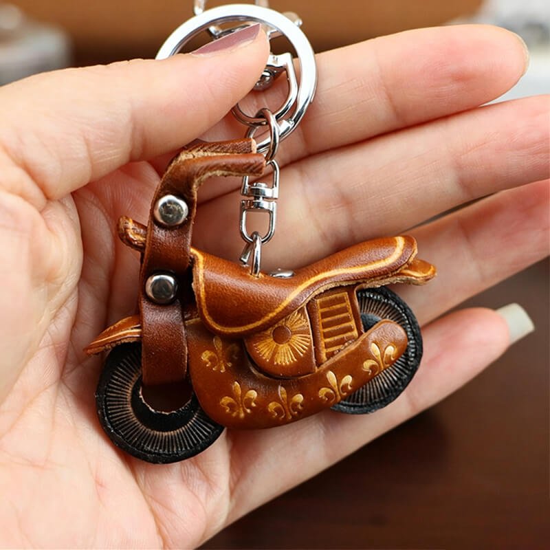 Motorcycle Leather Bag Charm – Babylon Leather - Babylon LeatherBabylon LeatherLLZ02-1-Brown