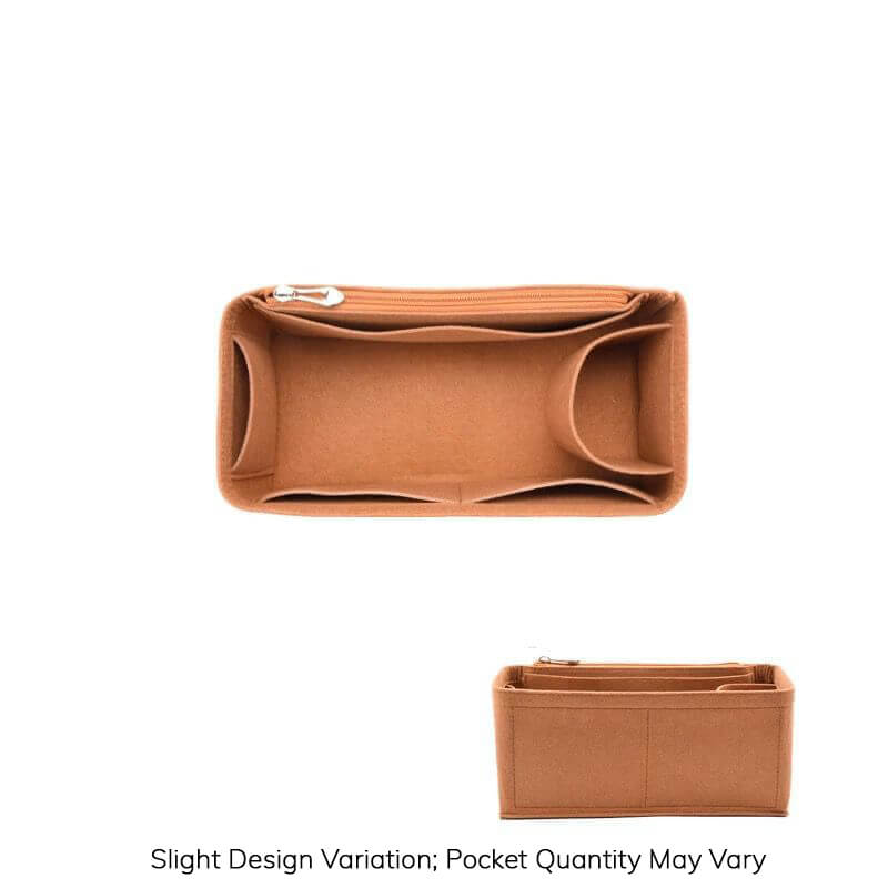 Non-Woven Bag Insert Organizer for Birkin-Style Bags - Babylon LeatherBabylon LeatherQZ03-Caramel-Small-Side Zipper