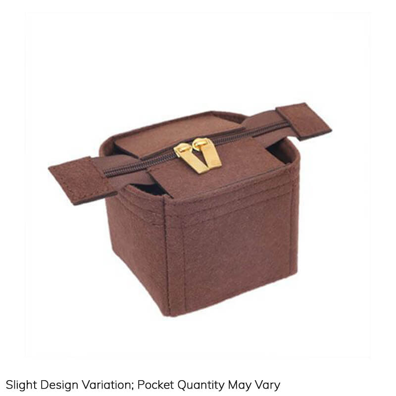 Non-Woven Bag Insert Organizer for LV Noe-Style Mini Bucket Bags - Babylon LeatherBabylon LeatherQZ12-Coffee