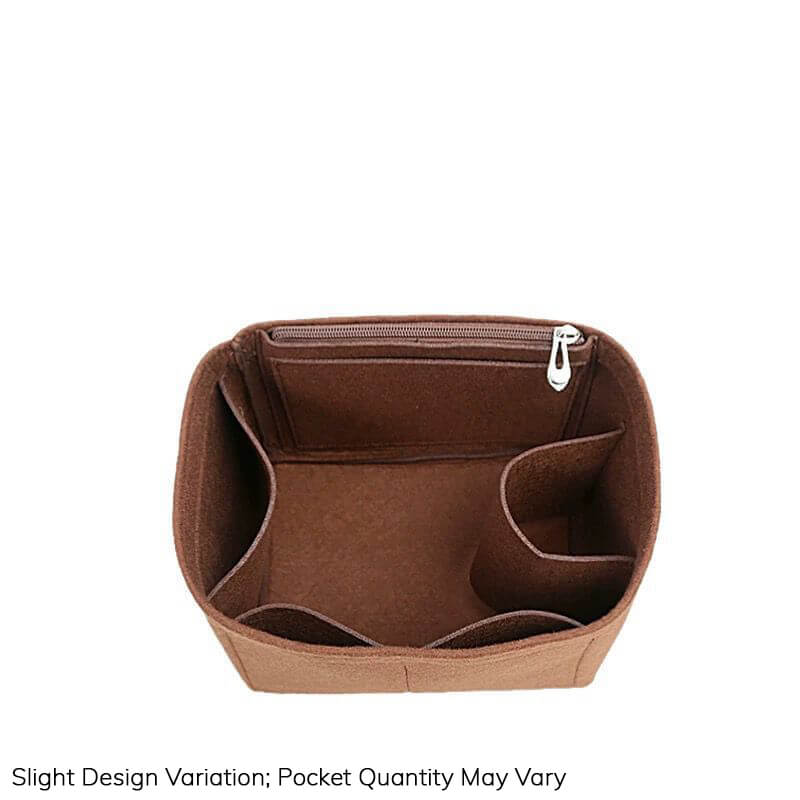 Non-Woven Bag Insert Organizer for Songmont-Style Bucket Bags - Babylon LeatherBabylon LeatherQZ05-Coffee-Small-Side Zipper