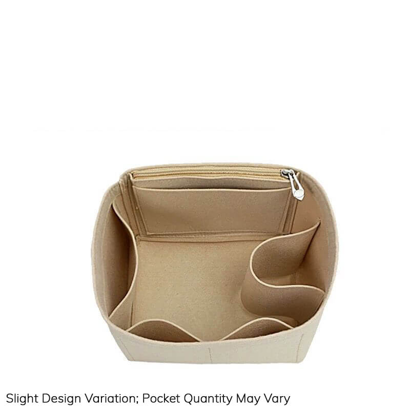 Non-Woven Bag Insert Organizer for Songmont-Style Bucket Bags - Babylon LeatherBabylon LeatherQZ05-Khaki-Small-Side Zipper