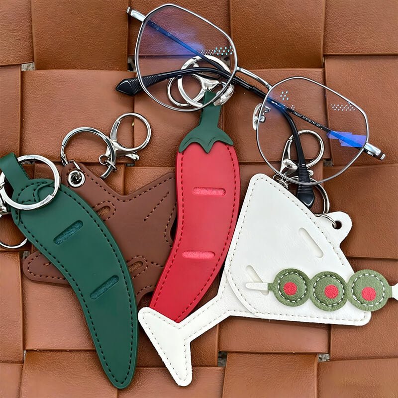 Novelty Leather Bag Charm Keychain - Babylon Leather - Babylon LeatherBabylon LeatherPP29-Star Charm