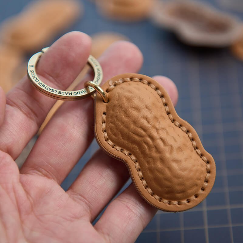 Nut - Shaped Leather Keychain DIY Kit – Babylon Leather - Babylon LeatherBabylon LeatherLZ91