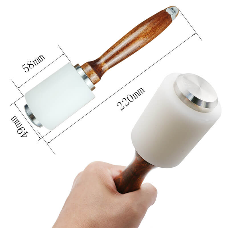 Nylon Leather Carving Mallet with Solid Wood Handle – Babylon Leather - Babylon LeatherBabylon LeatherXH63-White Tip Rosewood Handle