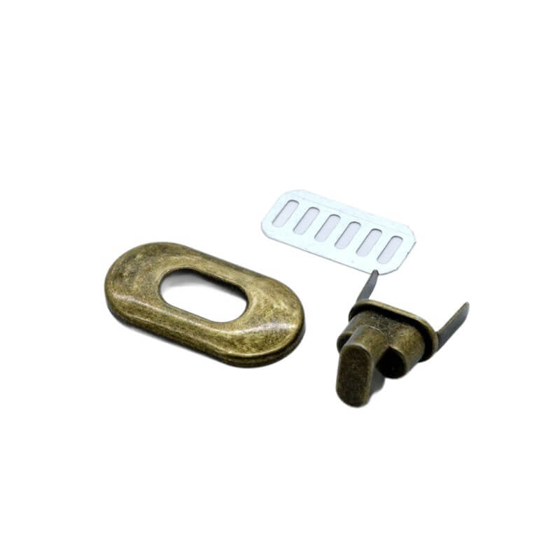 Oval Turn Lock Clasp - Babylon Leather - Babylon LeatherBabylon LeatherJY15-Gold-Individually Packed Oval Turn Lock