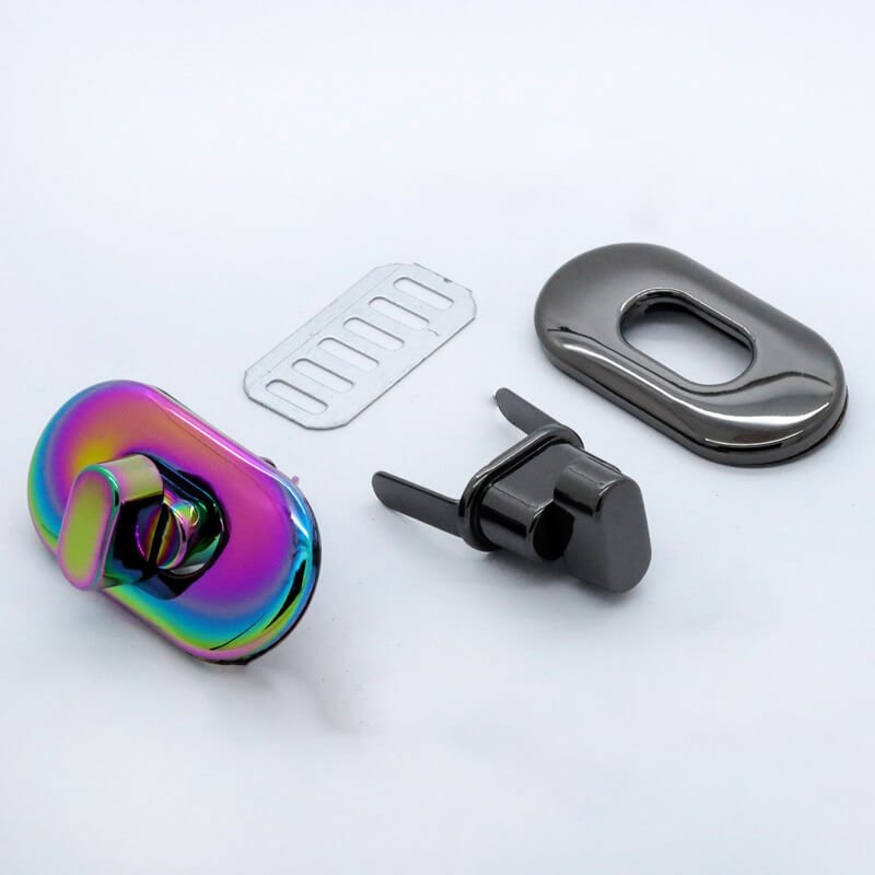Oval Turn Lock Clasp - Babylon Leather - Babylon LeatherBabylon LeatherJY15-Gold-Individually Packed Oval Turn Lock