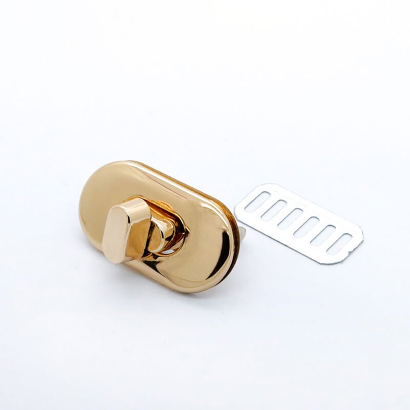 Oval Turn Lock Clasp - Babylon Leather - Babylon LeatherBabylon LeatherJY15-Gold-Individually Packed Oval Turn Lock