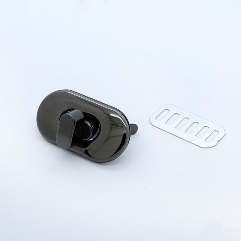 Oval Turn Lock Clasp - Babylon Leather - Babylon LeatherBabylon LeatherJY15-Gunmetal-Individually Packed Oval Turn Lock