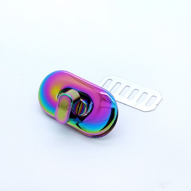 Oval Turn Lock Clasp - Babylon Leather - Babylon LeatherBabylon LeatherJY15-Rainbow-Individually Packed Oval Turn Lock