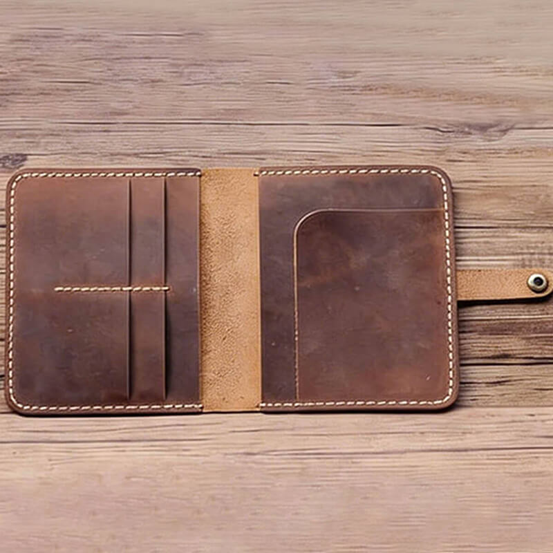 Passport & Card Case Crazy Horse Leather DIY Kit – Babylon Leather - Babylon LeatherBabylon LeatherCY53-Brown
