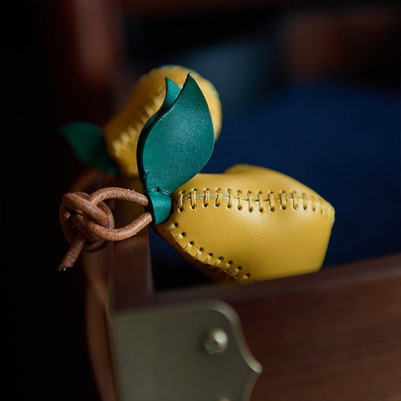Pear Leather Bag Charm – Babylon Leather - Babylon LeatherBabylon LeatherLZ96-Yellow