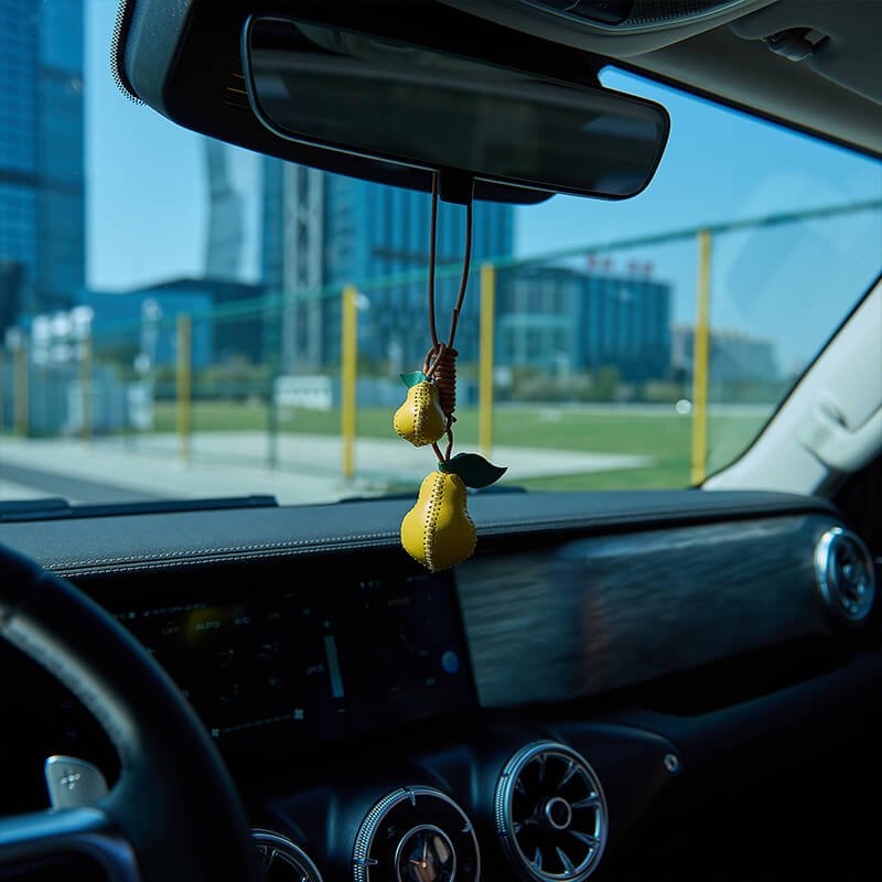 Pear Leather Bag Charm – Babylon Leather - Babylon LeatherBabylon LeatherLZ96-Yellow