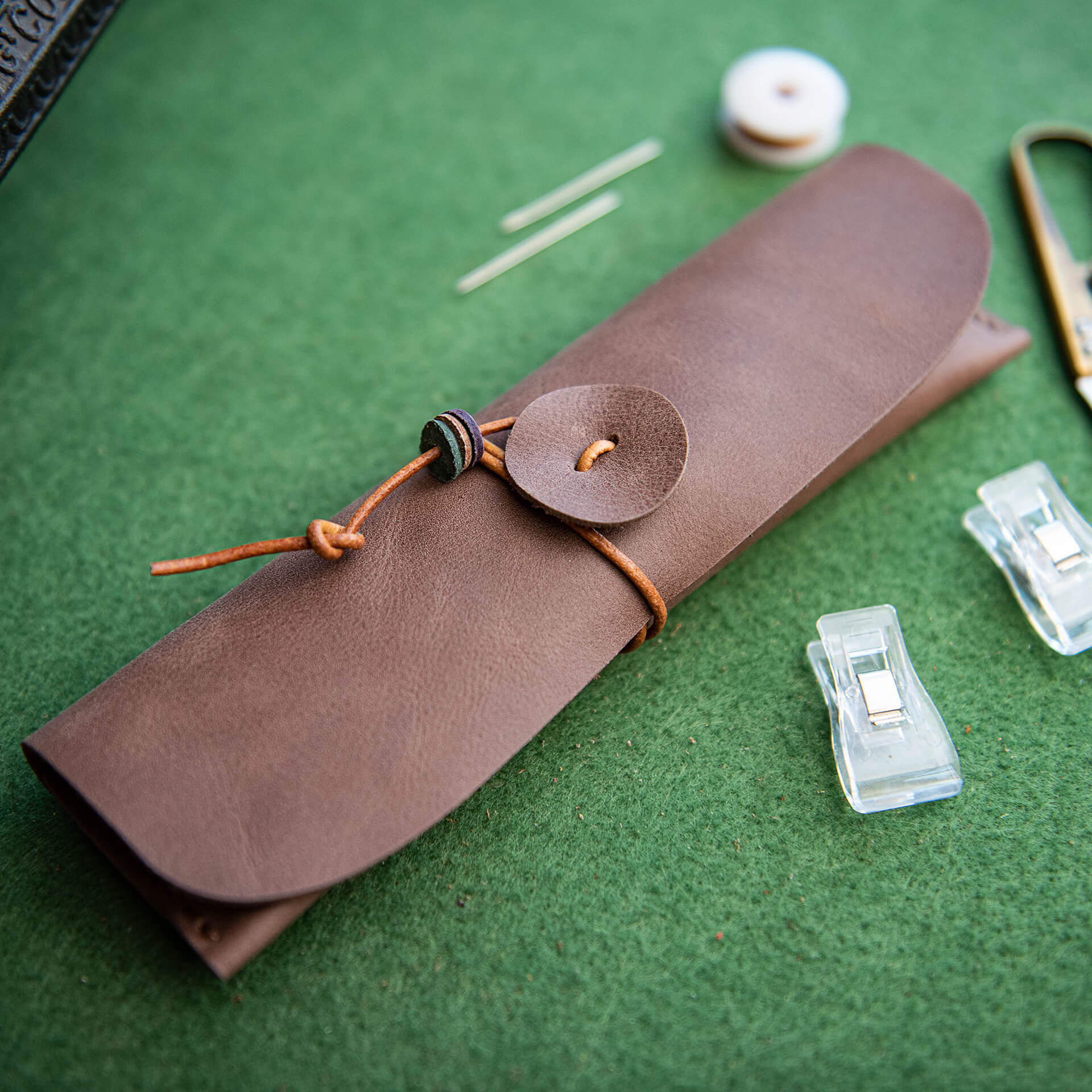 Pen Pouch Crazy Horse Leather DIY Kit – Babylon Leather - Babylon LeatherBabylon LeatherLZ44 - Russet - Soft Cowhide