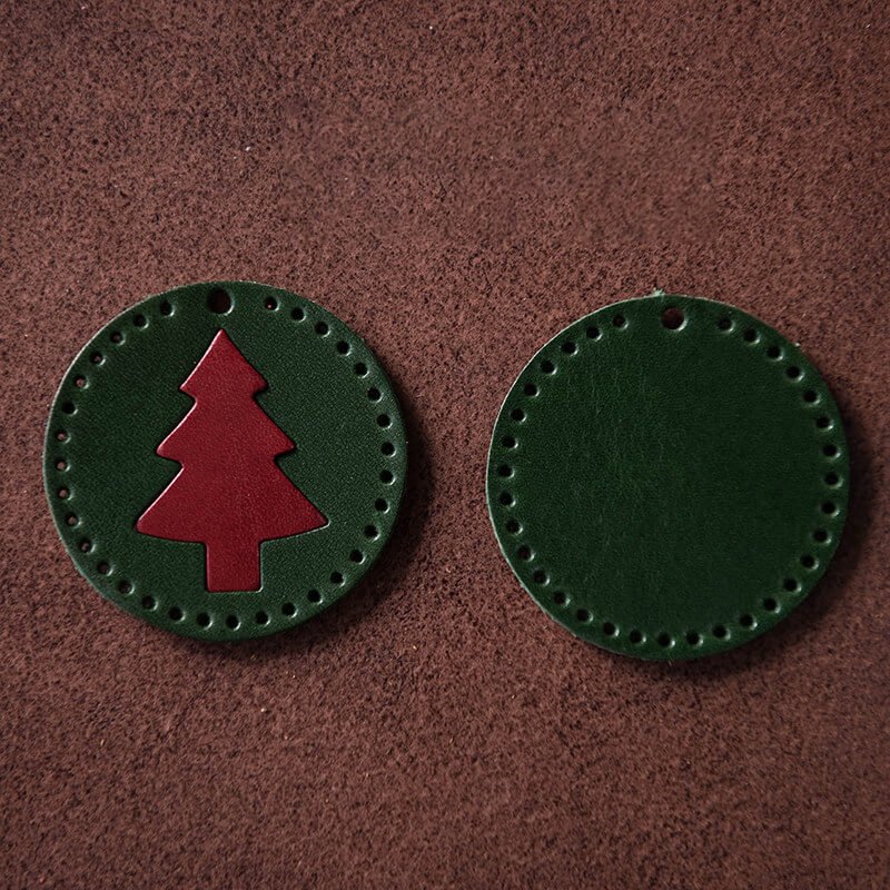 Personalized Christmas Gift DIY Leather Keychain – Babylon Leather - Babylon LeatherBabylon LeatherLZ74-Green-Veg Tanned Leather