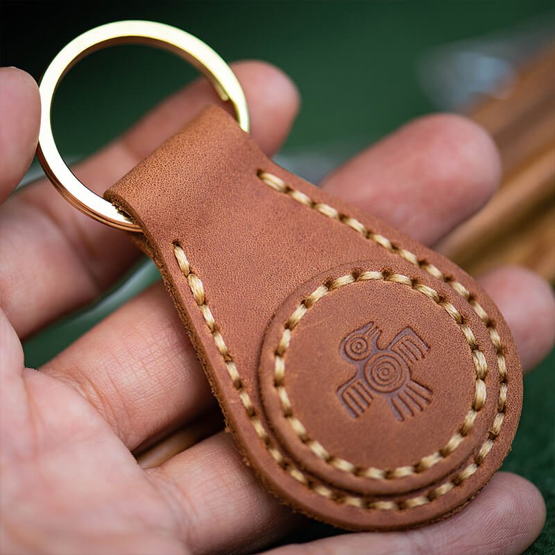 Personalized Keychain DIY Leather Kit – Babylon Leather - Babylon LeatherBabylon LeatherLZ65-Brown-Crazy Horse Leather