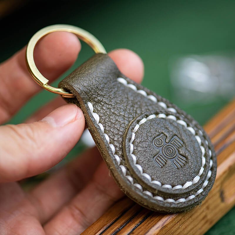 Personalized Keychain DIY Leather Kit – Babylon Leather - Babylon LeatherBabylon LeatherLZ65-Green-Nanbu Veg Tanned Leather