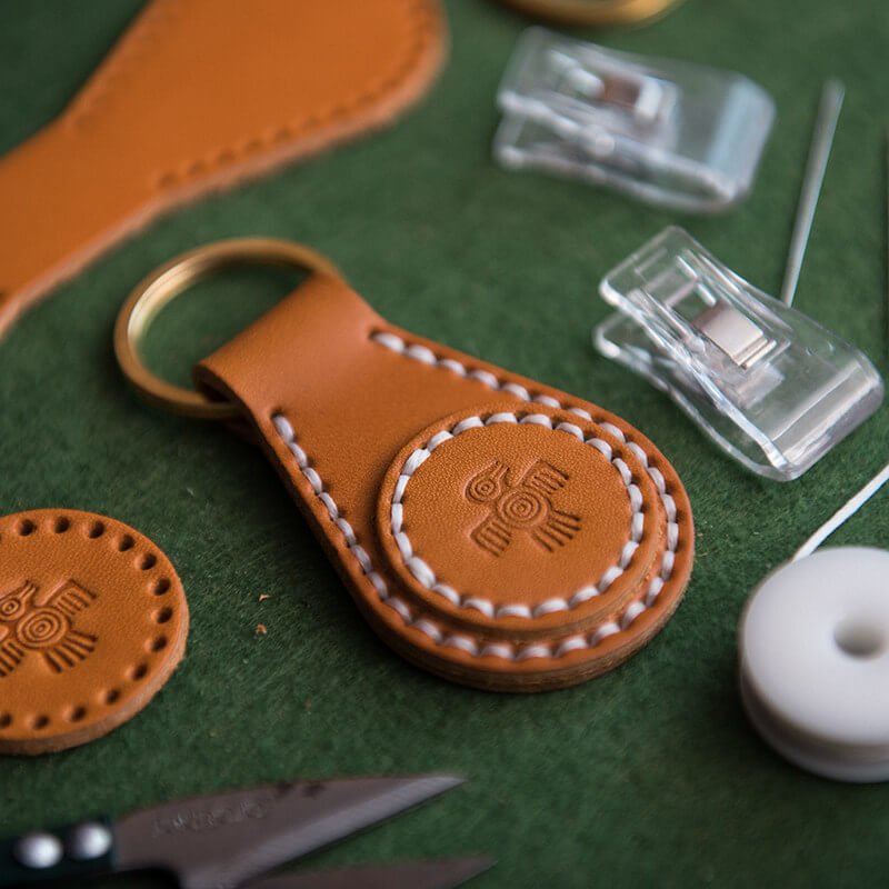 Personalized Keychain DIY Leather Kit – Babylon Leather - Babylon LeatherBabylon LeatherLZ65-Yellow-Veg Tanned Leather