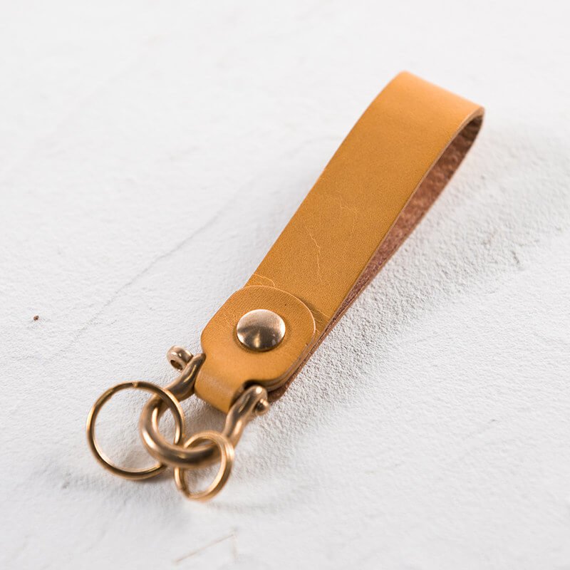 Personalized Vegetable - Tanned Leather Keychain – Babylon Leather - Babylon LeatherBabylon LeatherLZ73-Yellow