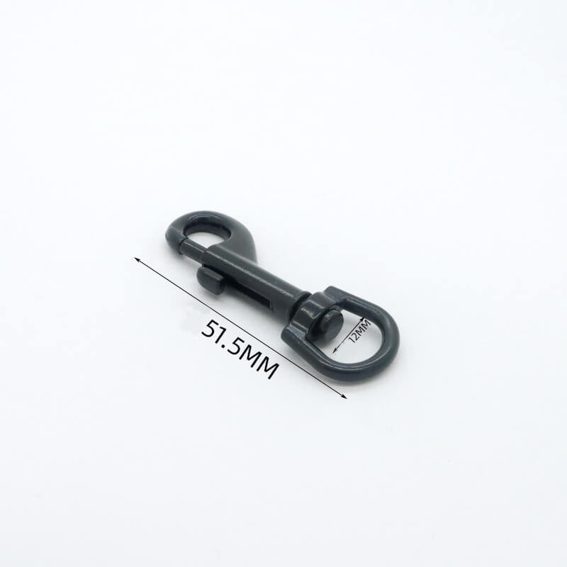Pet Leash Swivel Snap Hook - Babylon Leather - Babylon LeatherBabylon LeatherJY09-Black-12mm