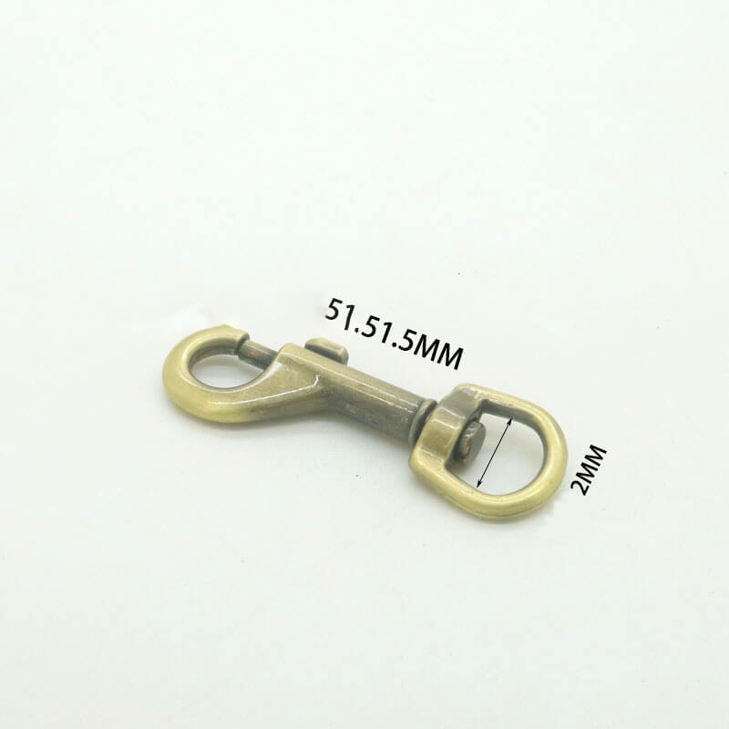 Pet Leash Swivel Snap Hook - Babylon Leather - Babylon LeatherBabylon LeatherJY09-Brushed Antique Brass-12mm