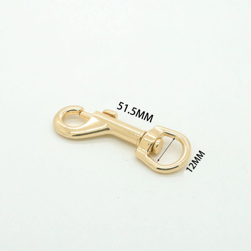 Pet Leash Swivel Snap Hook - Babylon Leather - Babylon LeatherBabylon LeatherJY09-Gold-12mm