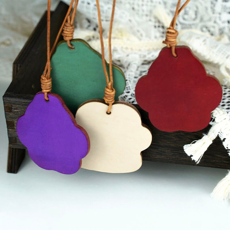 Pet Paw Print Leather Bag Charm – Babylon Leather - Babylon LeatherBabylon LeatherLL46-Red