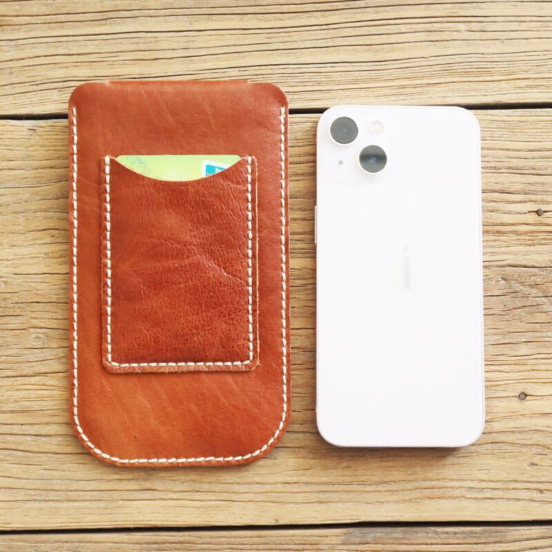 Phone & Card Wallet Veg Tanned Leather DIY Kit – Babylon Leather - Babylon LeatherBabylon LeatherCY19-Caramel-L