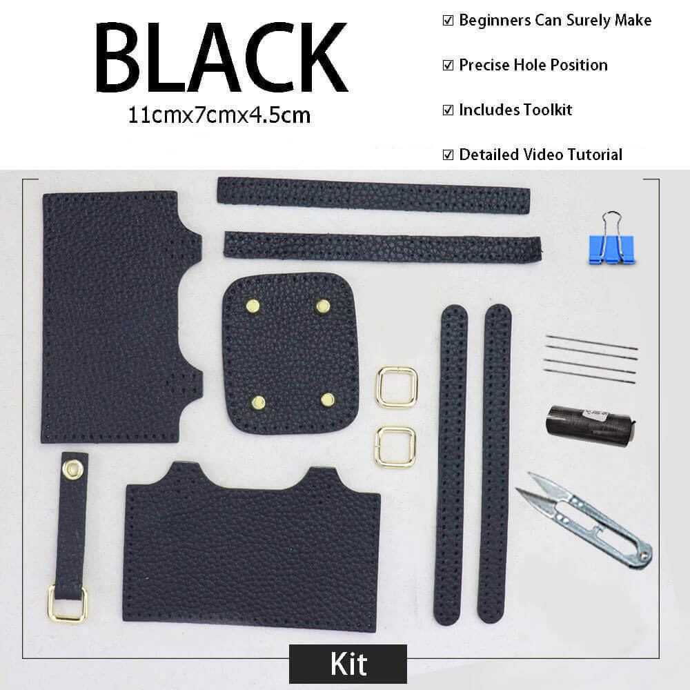 Picotin Lock Bag Charm DIY Kit – Babylon Leather - Babylon LeatherBabylon LeatherSY110-Black-White