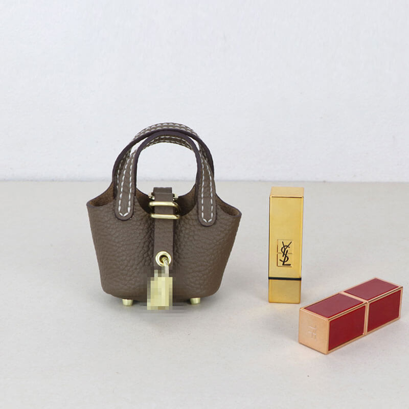 Picotin Lock Bag Charm DIY Kit – Babylon Leather - Babylon LeatherBabylon LeatherSY110 - Brown - White