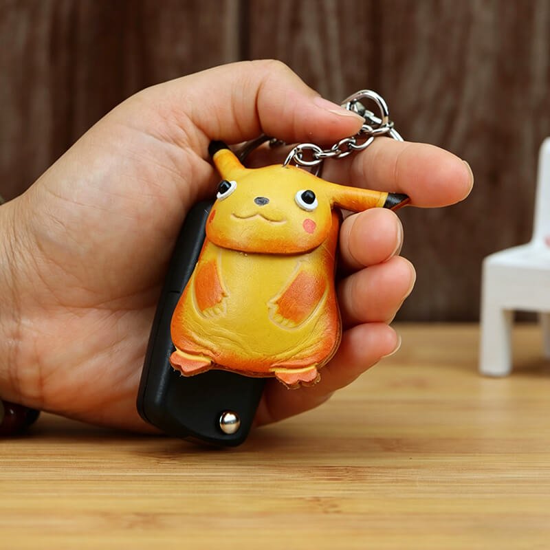 Pikachu Style Leather Bag Charm – Babylon Leather - Babylon LeatherBabylon LeatherLLZ61-Yellow