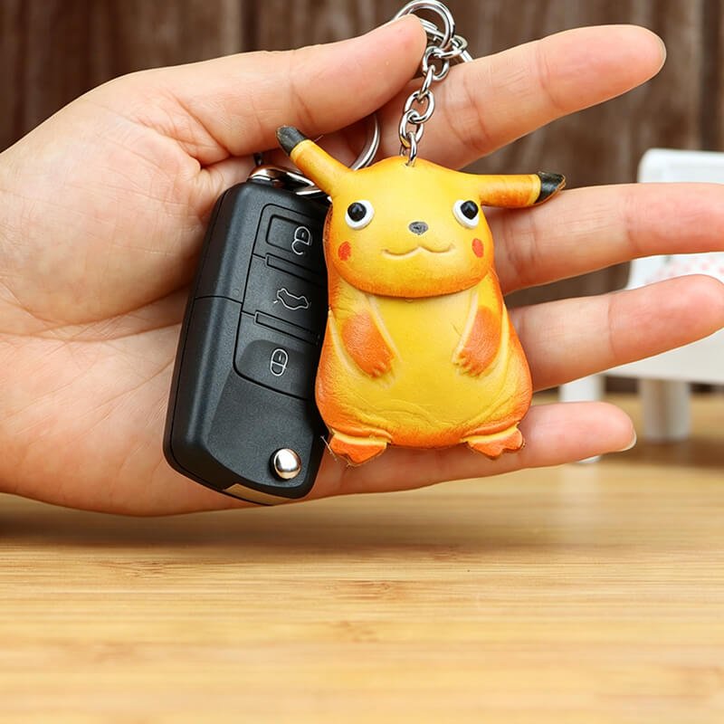 Pikachu Style Leather Bag Charm – Babylon Leather - Babylon LeatherBabylon LeatherLLZ61-Yellow